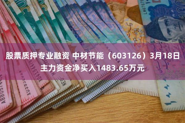 股票质押专业融资 中材节能（603126）3月18日主力资金净买入1483.65万元