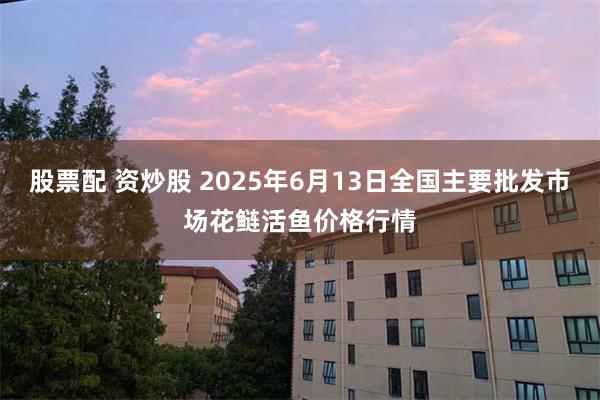 股票配 资炒股 2025年6月13日全国主要批发市场花鲢活鱼价格行情